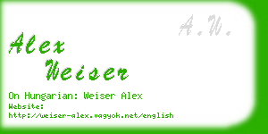 alex weiser business card